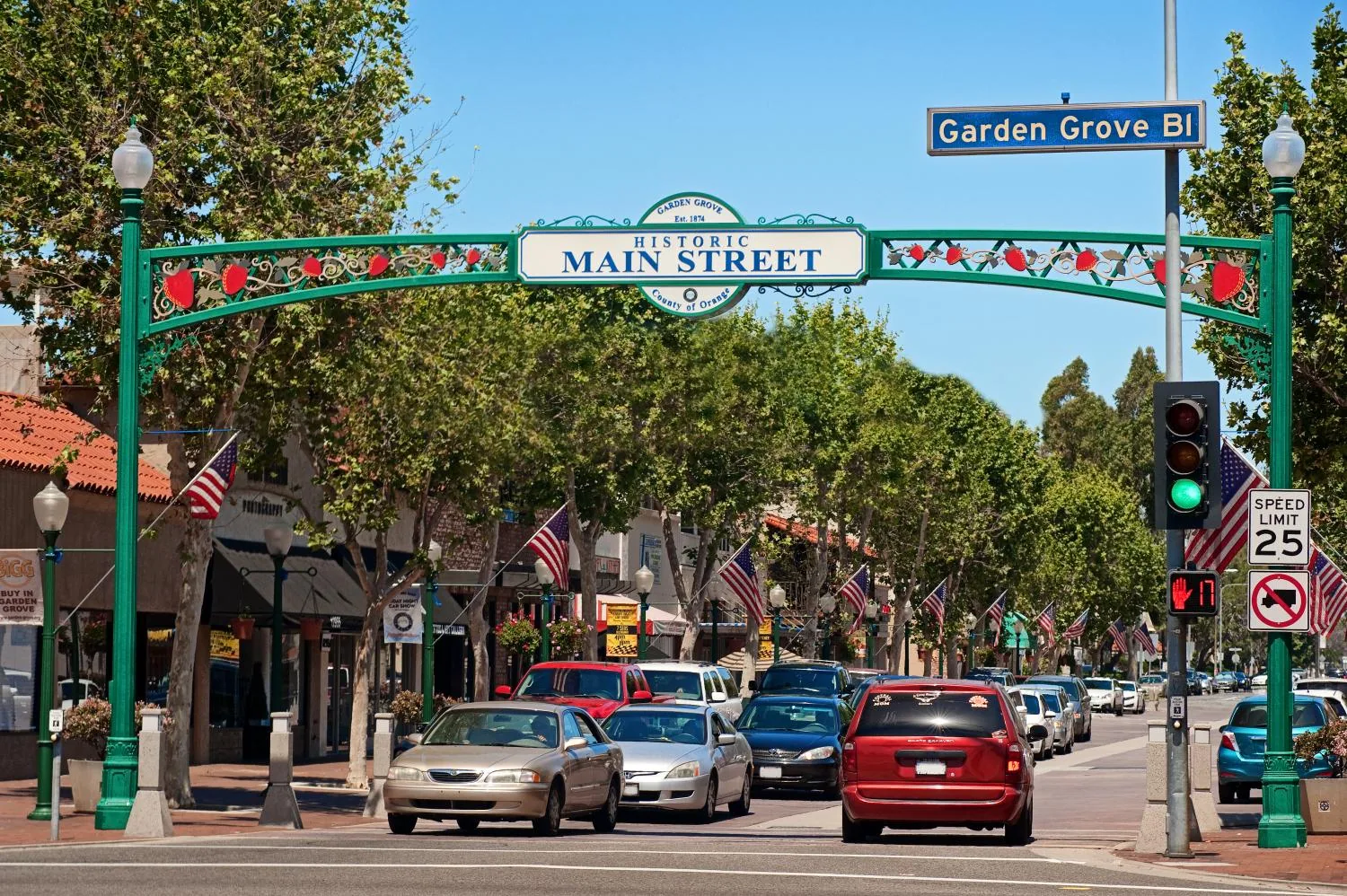 Historic Main Street arch on Garden Grove Boulevard, Garden Grove, CA